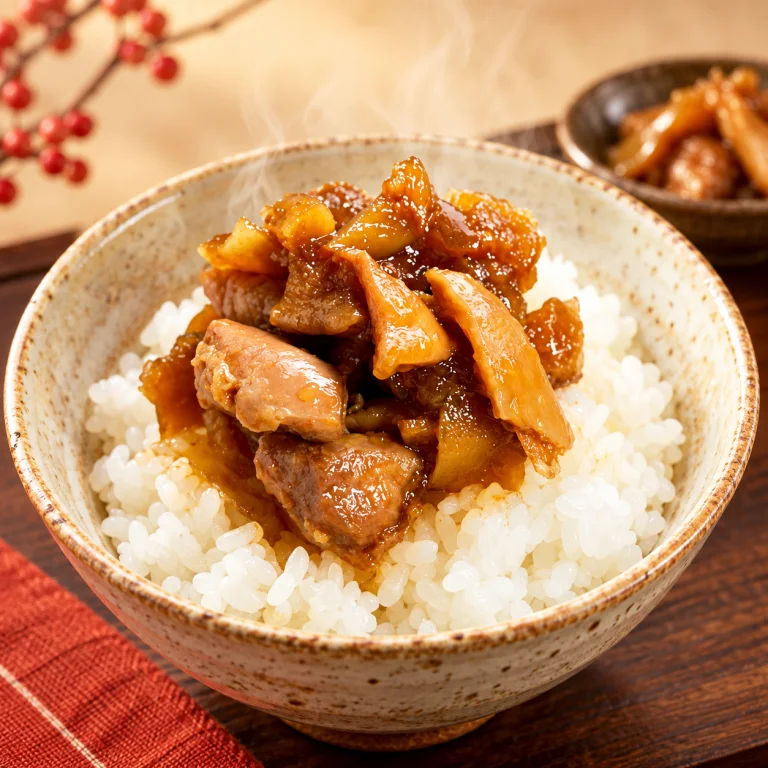 但馬どりとやわらかごぼうの生姜醤油煮